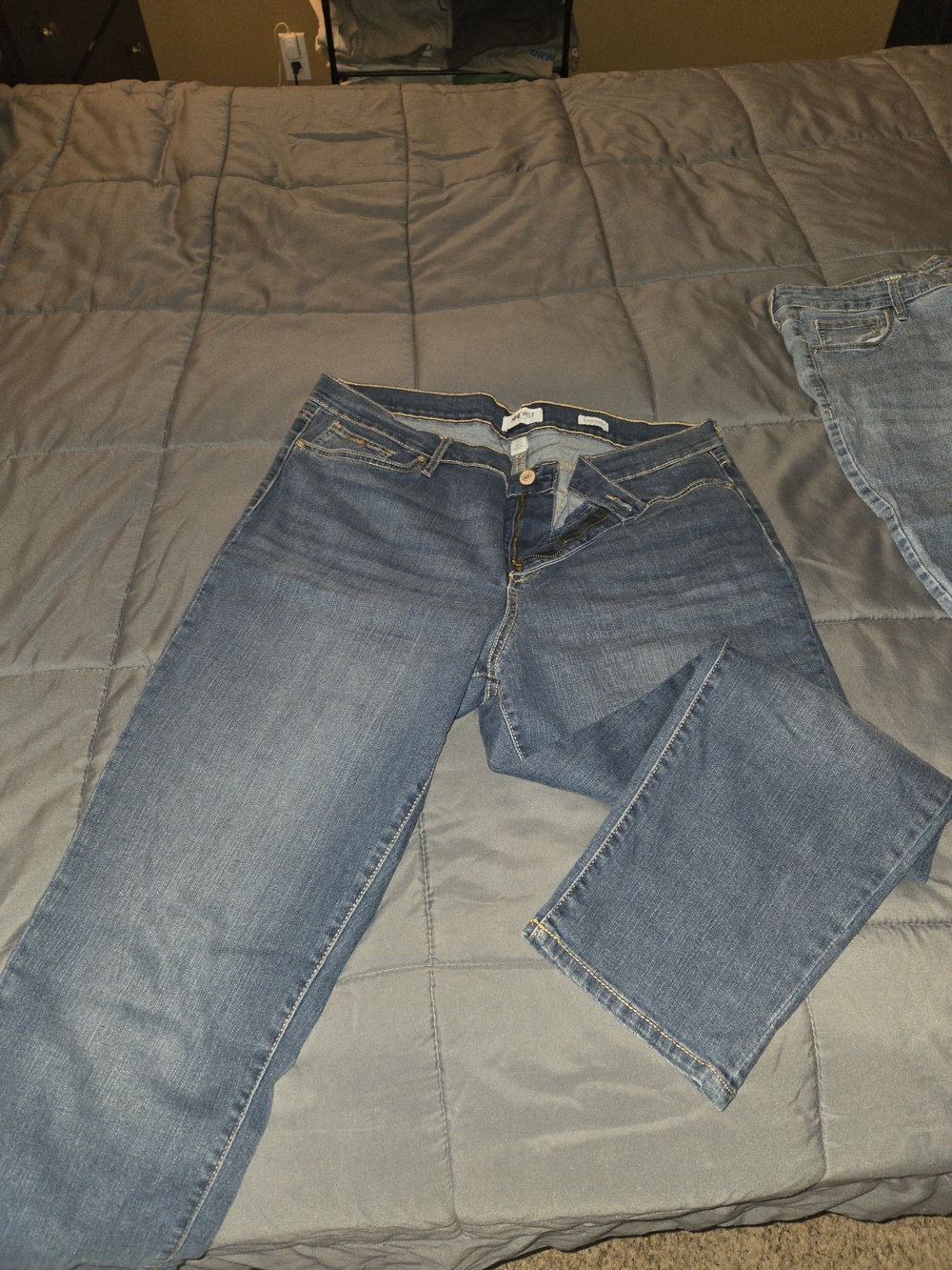 Nine West Medium Blue Straight Leg Jeans